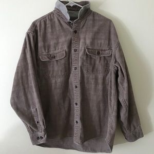 Brown courduroy button up